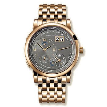 Lange 1 Time Zone Rose Gold / Grey / Bracelet