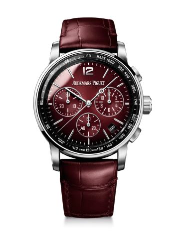 CODE 11.59 Chronograph Selfwinding White Gold / Burgundy