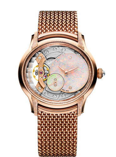 Millenary Hand-wound Frosted White Gold / Opal / Bracelet