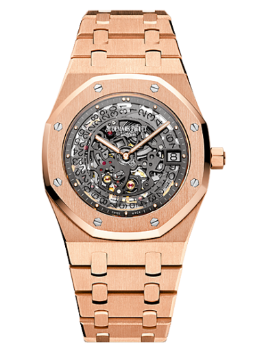 Royal Oak 15204 Openworked Extra-Thin Pink Gold