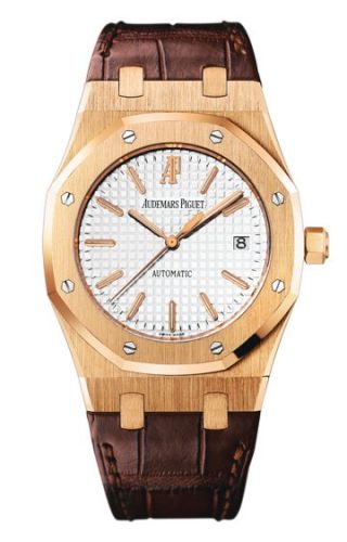 Royal Oak 15300 Pink Gold / Silver / Strap