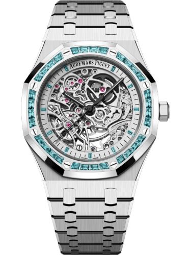 Royal Oak 41 Double Balance Wheel Openworked White Gold / Topaz
