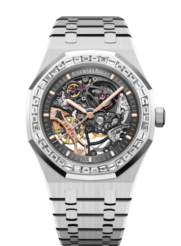 Royal Oak 41 Double Balance Wheel Openworked White Gold / Baguette