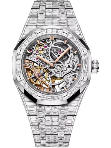 Royal Oak 37 Double Balance Wheel Openworked White Gold - Baguette