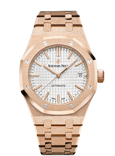 Royal Oak 15454 Selfwinding Frosted Pink Gold / Silver