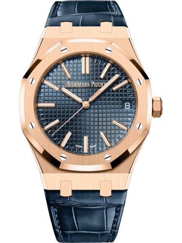 Royal Oak Selfwinding 41 Pink Gold / Blue / Strap / 50th Anniversary