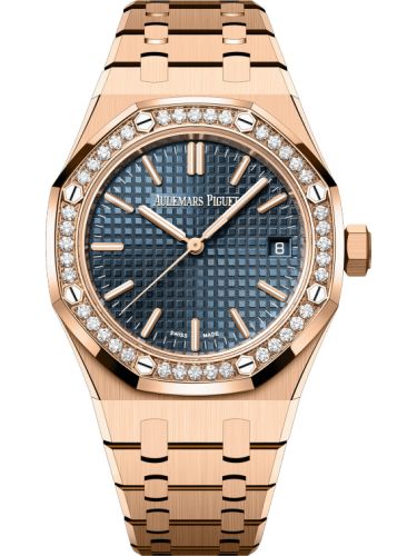 Royal Oak Selfwinding 37 Pink Gold - Diamond / Blue