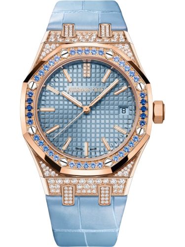 Royal Oak Selfwinding 37 Pink Gold - Sapphires / Green / Strap