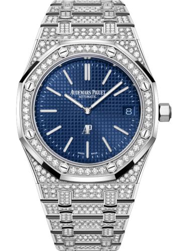 Royal Oak Extra-Thin White Gold - Diamond / Blue