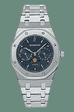 Royal Oak 25594 Moon Phase Stainless Steel / Blue
