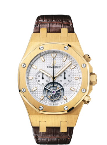 Royal Oak Tourbillon Chronograph Yellow Gold / Silver / Strap