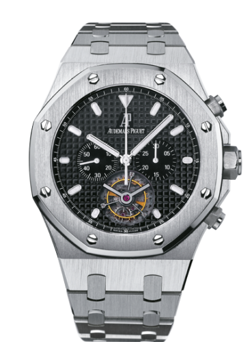 Royal Oak Tourbillon Chronograph Stainless Steel / Black / Bracelet
