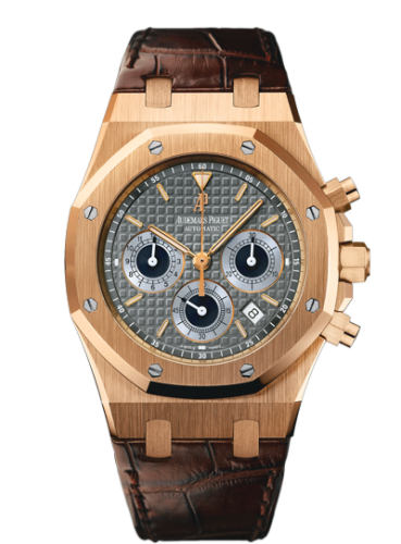 Royal Oak 26022 Chronograph Pink Gold / Brown / Strap