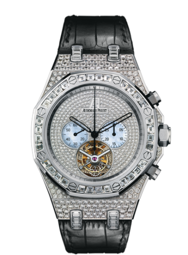 Royal Oak Tourbillon Chronograph White Gold / Diamond / Strap
