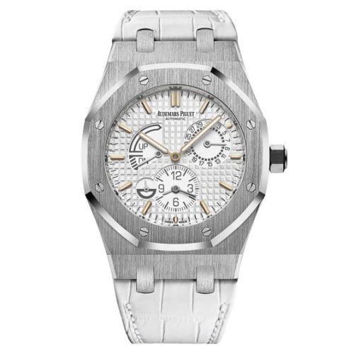 Royal Oak 26124 Dual Time Stainless Steel / White / Strap
