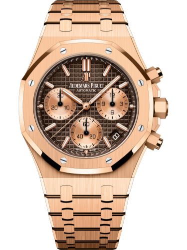 Royal Oak Chronograph 41 Pink Gold / Brown / Bracelet