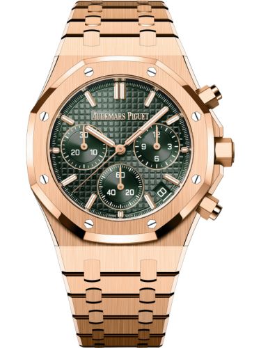 Royal Oak Chronograph 41 Pink Gold / Green