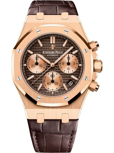 Royal Oak Chronograph 41 Pink Gold / Brown / Alligator