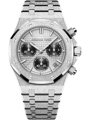 Royal Oak Chronograph 41 Frosted White Gold / Grey / Japan