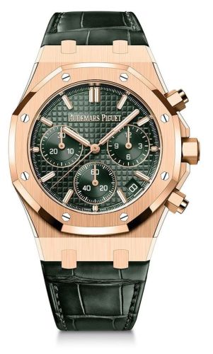 Royal Oak Chronograph 41 Pink Gold / Green / Strap / 50th Anniversary