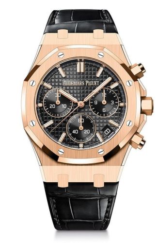 Royal Oak Chronograph 41 Pink Gold / Black / Strap / 50th Anniversary