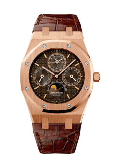 Royal Oak Perpetual Calendar Pink Gold / Brown / Strap