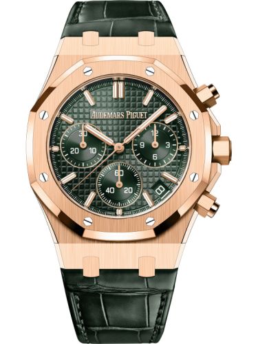 Royal Oak Chronograph 41 Pink Gold / Green / Strap