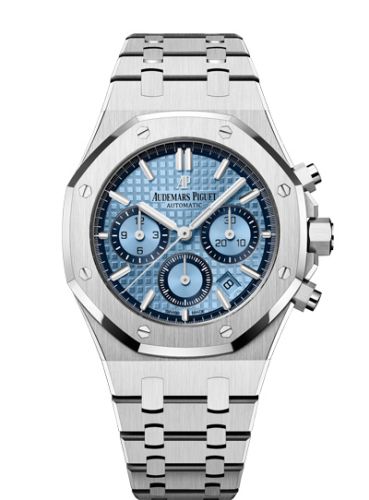 Royal Oak Chronograph 38 White Gold / Light Blue