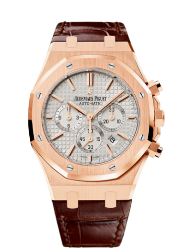 Royal Oak Chronograph 41 Pink Gold / Silver / Strap