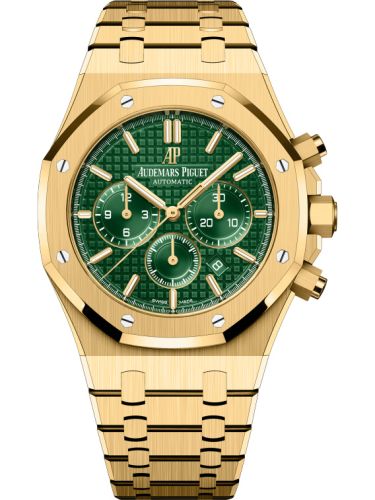 Royal Oak Chronograph 41 Yellow Gold / Green / Bracelet
