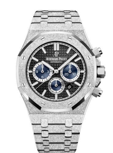 Royal Oak 41 Chronograph Frosted White Gold / Black