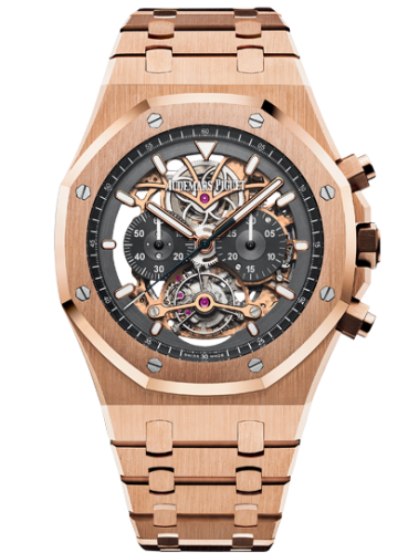 Royal Oak Tourbillon Chronograph Openworked Pink Gold / Bracelet