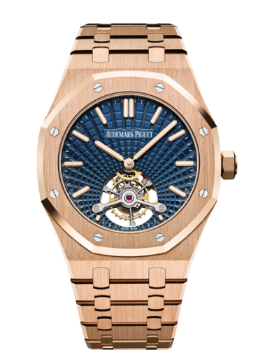 Royal Oak Ultra Thin Tourbillon Pink Gold / Blue Evolutive