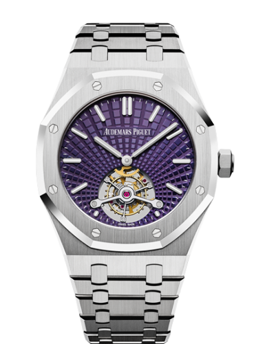 Royal Oak Ultra Thin Tourbillon Stainless Steel / Plum Evolutive