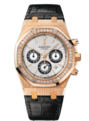 Royal Oak 26557 Chronograph Pink Gold / Silver / Diamond
