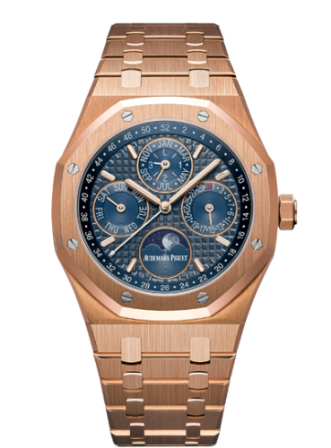 Royal Oak Perpetual Calendar 41 Pink Gold / Blue