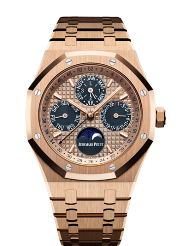 Royal Oak Perpetual Calendar 41 Pink Gold / Blue