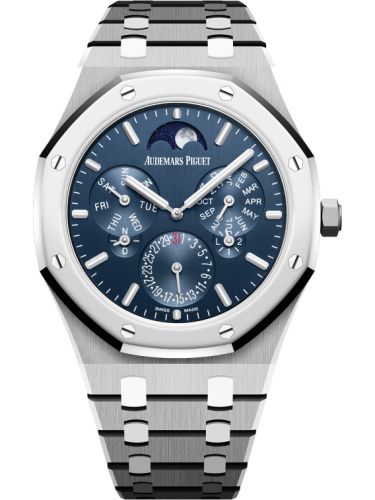 Royal Oak Perpetual Calendar Ultra Thin Titanium - Platinum / Blue / Bracelet