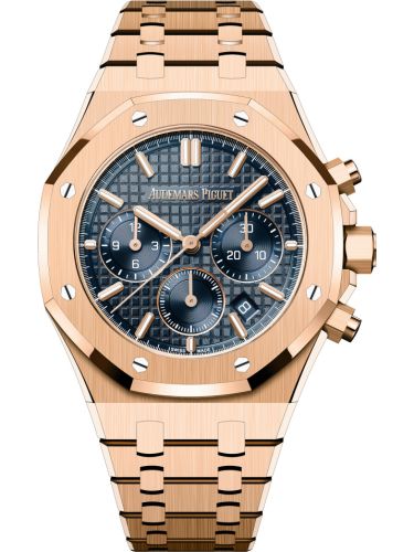Royal Oak Chronograph 38 Pink Gold / Blue