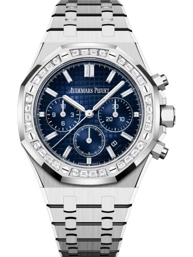 Royal Oak Chronograph 38 White Gold - Diamond / Smoked Blue