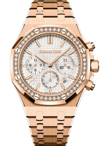 Royal Oak Chronograph 38 Pink Gold - Diamond / Silver