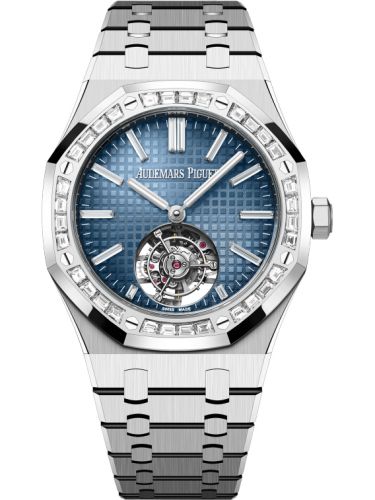 Royal Oak Self-Winding Flying Tourbillon White Gold - Baguette / Smoked Blue