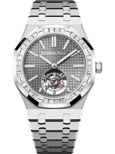 Royal Oak Self-Winding Flying Tourbillon White Gold - Baguette / Grey