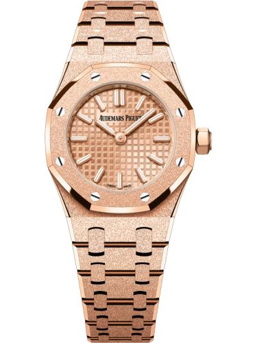 Royal Oak Mini Quartz Frosted Pink Gold / Silver