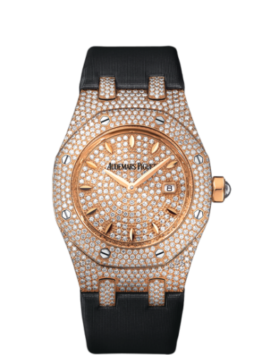 Royal Oak Quartz 67625 Pink Gold / Diamond / Diamond / Strap