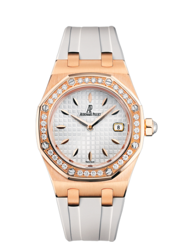 Royal Oak Quartz 67621 Pink Gold / Diamond / Silver / Rubber