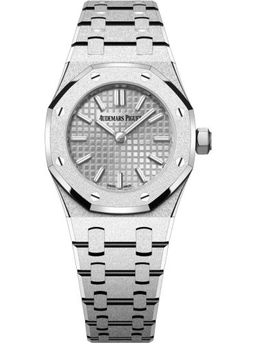 Royal Oak Mini Quartz Frosted White Gold / Silver