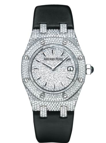 Royal Oak Quartz 67625 White Gold / Diamond / Diamond / Strap