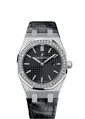 Royal Oak 67651 Quartz Stainless Steel / Black / Strap
