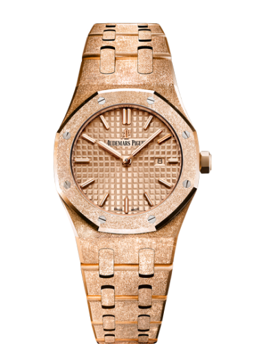 Royal Oak 67653 Quartz Frosted Pink Gold / Pink / Bracelet